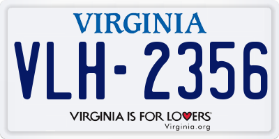 VA license plate VLH2356