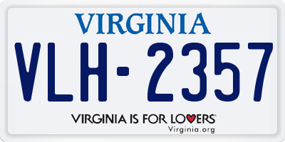 VA license plate VLH2357