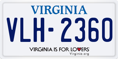 VA license plate VLH2360
