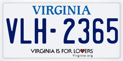 VA license plate VLH2365