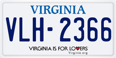 VA license plate VLH2366