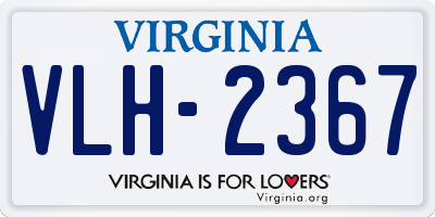VA license plate VLH2367