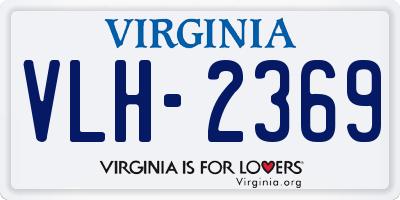 VA license plate VLH2369