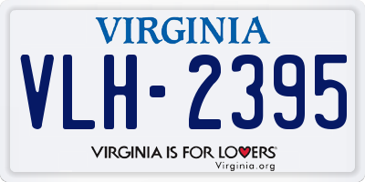 VA license plate VLH2395