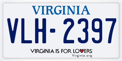 VA license plate VLH2397