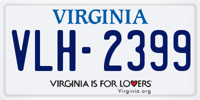 VA license plate VLH2399