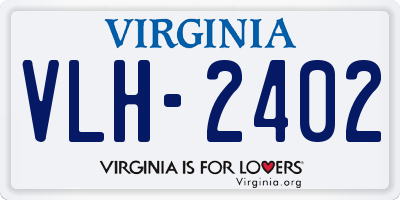 VA license plate VLH2402