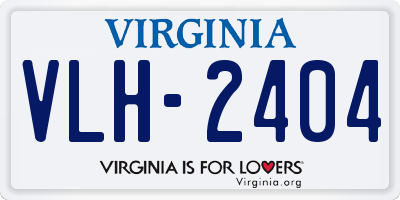 VA license plate VLH2404