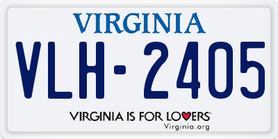 VA license plate VLH2405