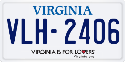 VA license plate VLH2406