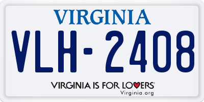 VA license plate VLH2408
