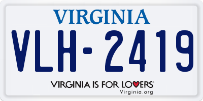 VA license plate VLH2419