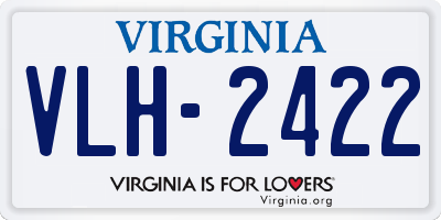 VA license plate VLH2422