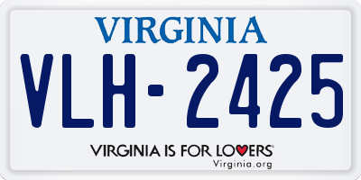 VA license plate VLH2425