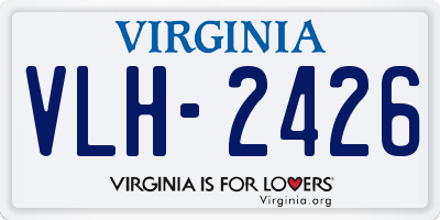 VA license plate VLH2426