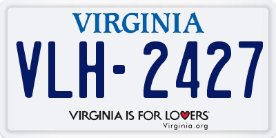 VA license plate VLH2427