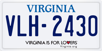 VA license plate VLH2430