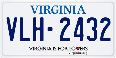 VA license plate VLH2432