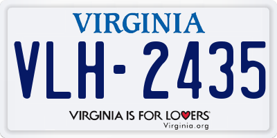 VA license plate VLH2435