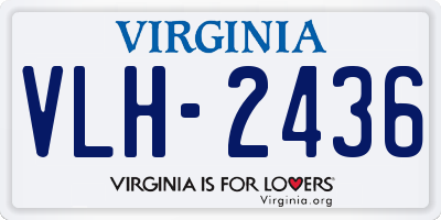 VA license plate VLH2436