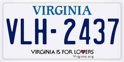VA license plate VLH2437