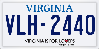 VA license plate VLH2440
