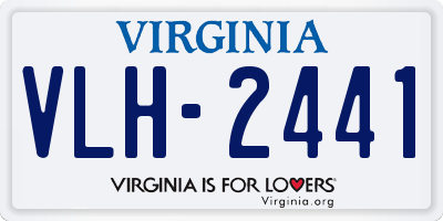 VA license plate VLH2441