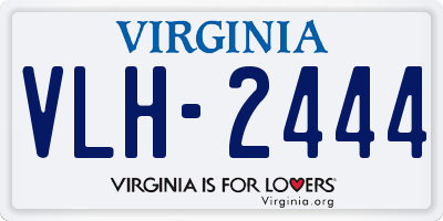 VA license plate VLH2444
