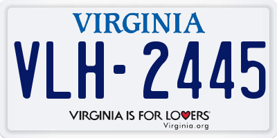 VA license plate VLH2445