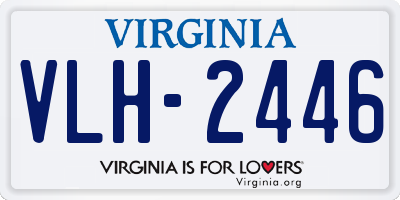 VA license plate VLH2446