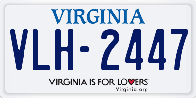 VA license plate VLH2447