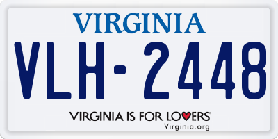 VA license plate VLH2448