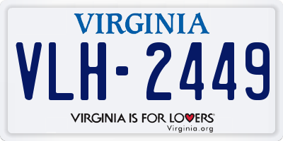 VA license plate VLH2449