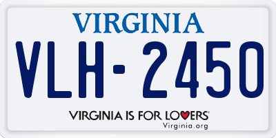 VA license plate VLH2450