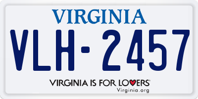 VA license plate VLH2457