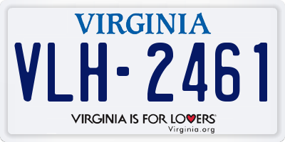 VA license plate VLH2461