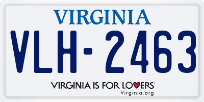 VA license plate VLH2463
