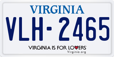 VA license plate VLH2465