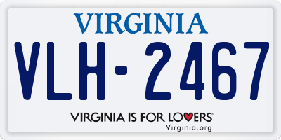 VA license plate VLH2467
