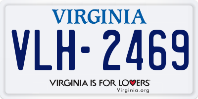VA license plate VLH2469