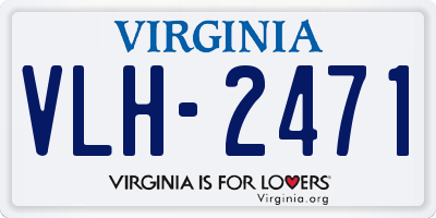 VA license plate VLH2471