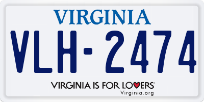 VA license plate VLH2474