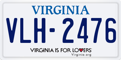 VA license plate VLH2476