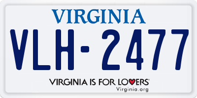 VA license plate VLH2477