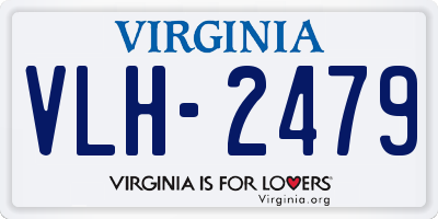 VA license plate VLH2479
