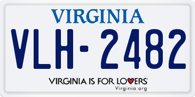 VA license plate VLH2482