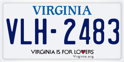 VA license plate VLH2483