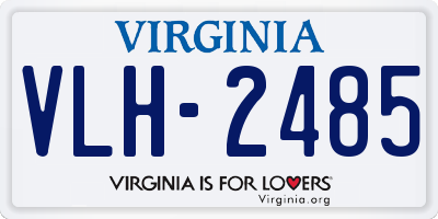 VA license plate VLH2485
