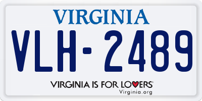 VA license plate VLH2489
