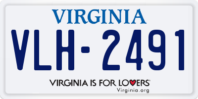 VA license plate VLH2491